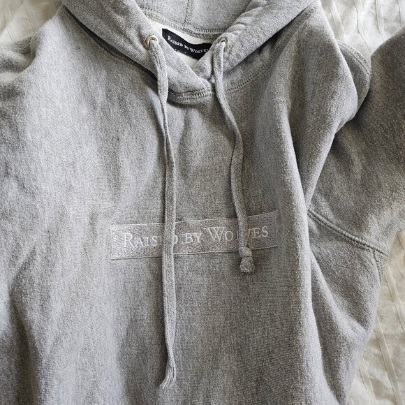Raised by Wolves Box Logo Hooded Sweatshirt - 2018 - Heather Grey - Sz S - Picture 3 of 11